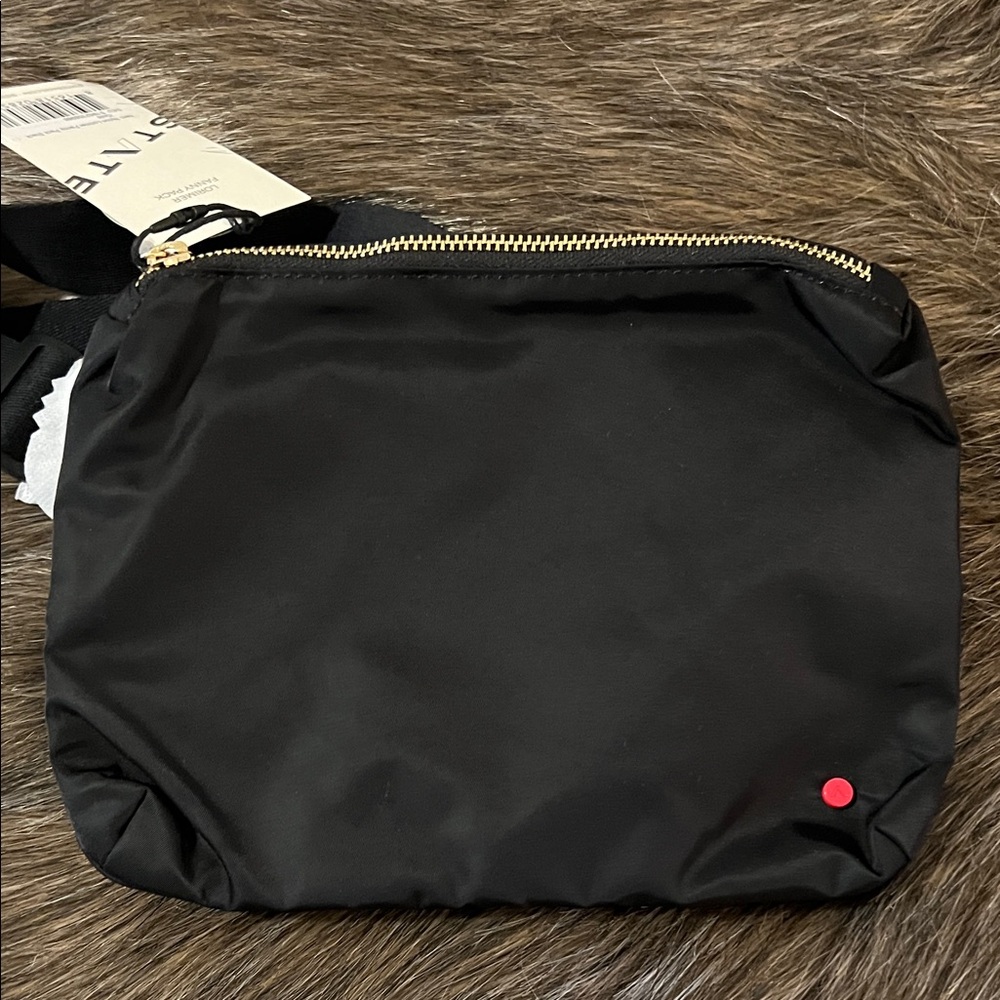 STATE Black Belt Bag with Gold Accents